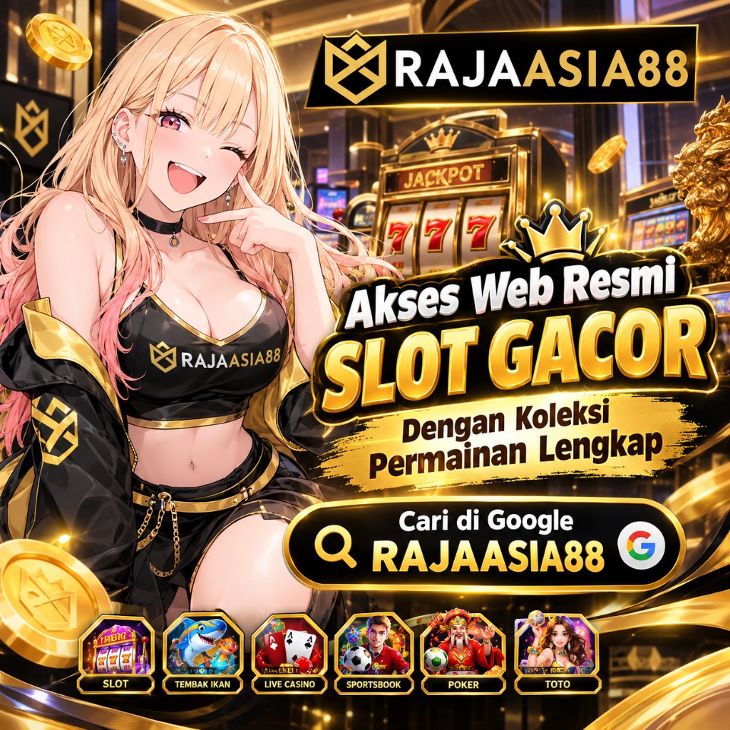 Banner promosi RAJAASIA88 akses web resmi slot gacor