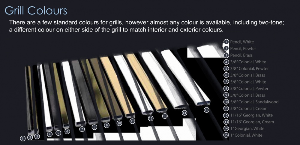 Couleurs de grille Fenêtres Montréal Optimum Pro